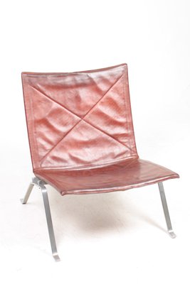 Mid-Century Patinated Leather Model PK22 Lounge Chair by Poul Kjærholm for E. Kold Christensen, 1960s-FK-630506