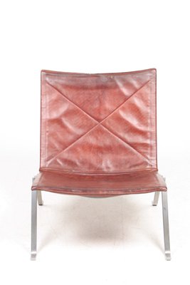 Mid-Century Patinated Leather Model PK22 Lounge Chair by Poul Kjærholm for E. Kold Christensen, 1960s-FK-630506