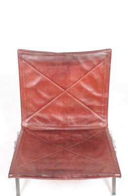 Mid-Century Patinated Leather Model PK22 Lounge Chair by Poul Kjærholm for E. Kold Christensen, 1960s-FK-630506