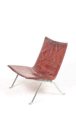 Mid-Century Patinated Leather Model PK22 Lounge Chair by Poul Kjærholm for E. Kold Christensen, 1960s-FK-630506