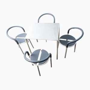 Mid-Century Pelikan Dining Chairs and Pelikan Table from Fritz Hansen, Set of 5-CIP-1180961