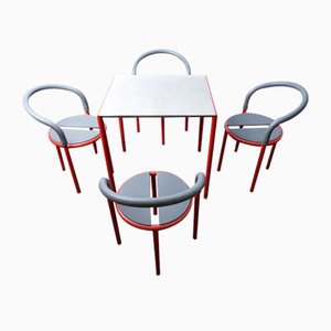 Mid-Century Pelikan Dining Chairs and Pelikan Table from Fritz Hansen, Set of 5-CIP-1180959