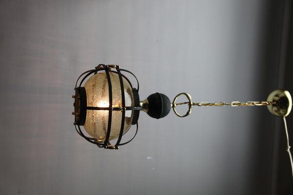 Mid-Century Pendant in Metal and Glass-MJY-1195183