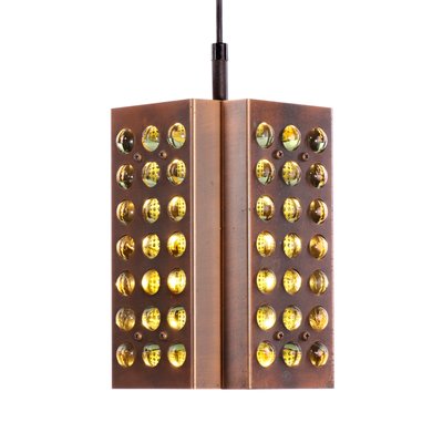 Mid-Century Pendant Lamp in Copper with 84 Glass Spheres from Raak Amsterdam, 1960s-QBR-1015802