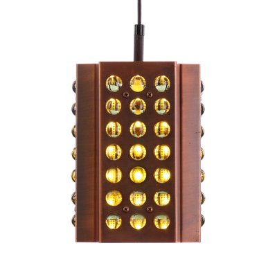 Mid-Century Pendant Lamp in Copper with 84 Glass Spheres from Raak Amsterdam, 1960s-QBR-1015802