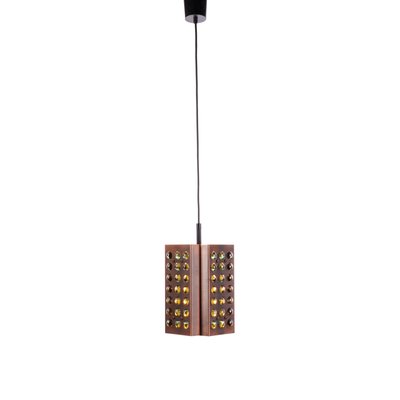 Mid-Century Pendant Lamp in Copper with 84 Glass Spheres from Raak Amsterdam, 1960s-QBR-1015802