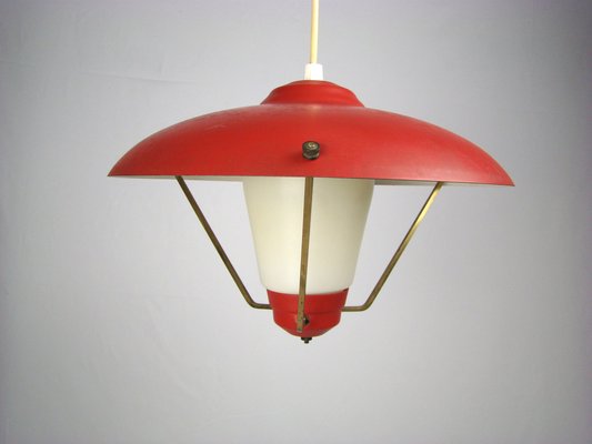 Mid-Century Pendant Lamp in Metal and Plastic, 1950s-SFQ-1792316