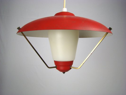 Mid-Century Pendant Lamp in Metal and Plastic, 1950s-SFQ-1792316