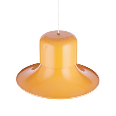 Mid-Century Pendant Lamp in Mustard Yellow from Stilnovo, Italy, 1970s-QBR-990476