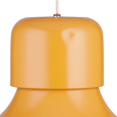 Mid-Century Pendant Lamp in Mustard Yellow from Stilnovo, Italy, 1970s-QBR-990476