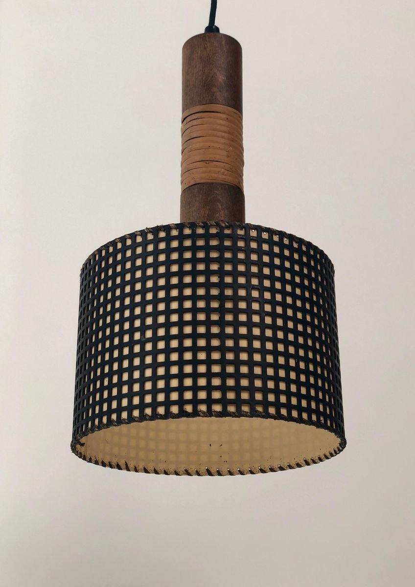 Mid-Century Pendant Lamp with 3 Elements from Werkstätte Hagenauer Wien, Austria, 1950s