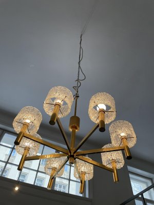 Mid-Century Pendant Lamp with 8 Glass Shades-SEI-963913