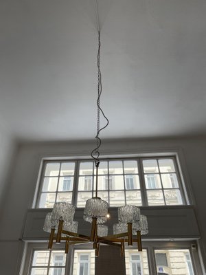 Mid-Century Pendant Lamp with 8 Glass Shades-SEI-963913