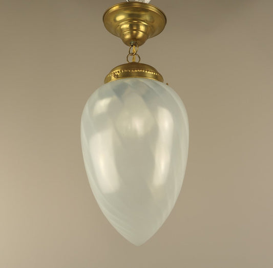 Mid-Century Pendant Light with Drop-Shaped Murano Shade, 1960s