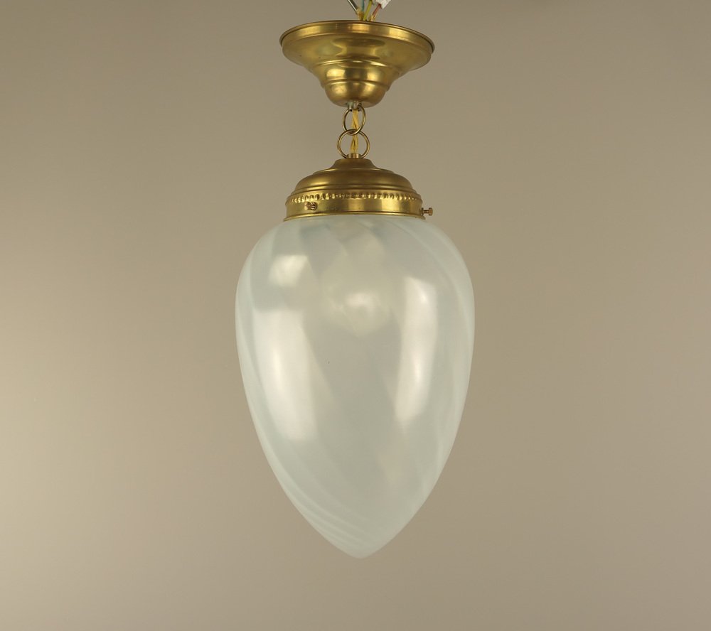 Mid-Century Pendant Light with Drop-Shaped Murano Shade, 1960s