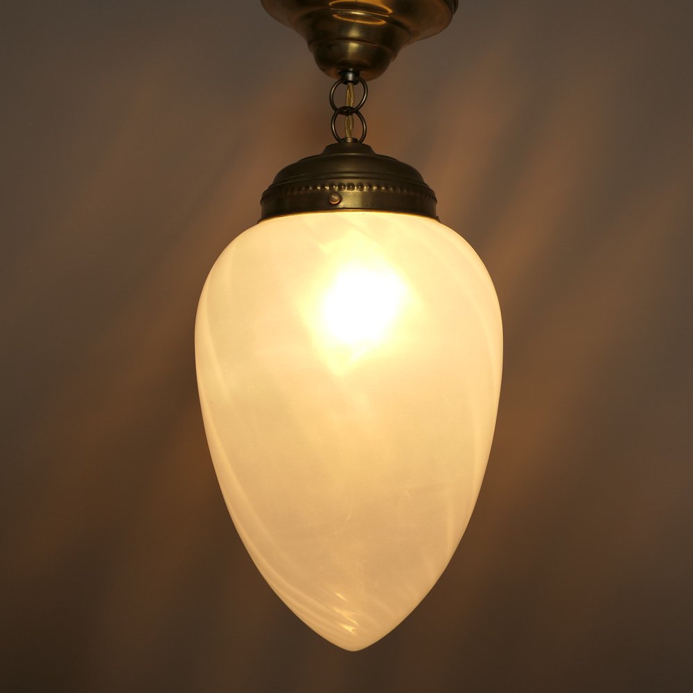 Mid-Century Pendant Light with Drop-Shaped Murano Shade, 1960s