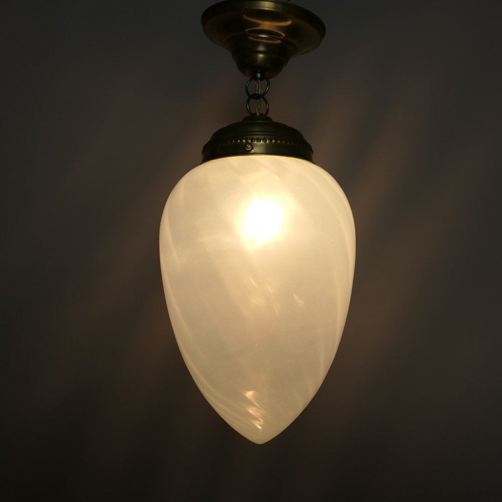 Mid-Century Pendant Light with Drop-Shaped Murano Shade, 1960s