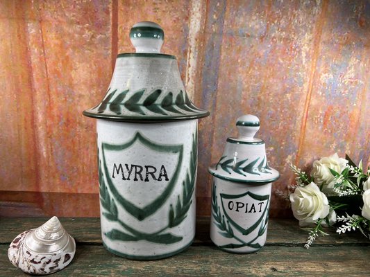 Mid-Century Pharmacy Jars, 1950s, Set of 2-EUT-1762880