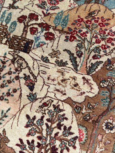 Mid-Century Pictural Tabriz Rug, 1940s