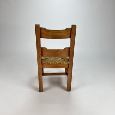 Mid-Century Pine and Rush Dining Chairs, Set of 6, 1960s-RMX-1219643