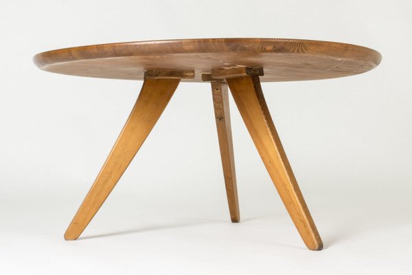 Mid-Century Pine Coffee Table by Carl Malmsten, 1940s-NL-1756206