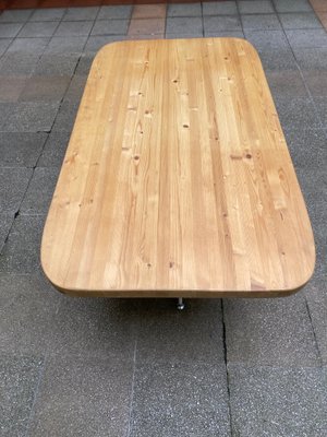 Mid-Century Pine Les Arcs Dining Table attributed to Charlotte Perriand, 1969-RJQ-844792