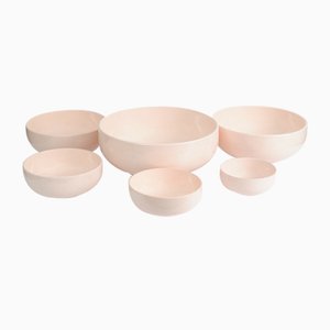 Mid-Century Pink Ceramic Bowls from Saint Amand, 1950s, Set of 6-IXK-576693