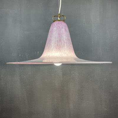 Mid-Century Pink Murano Glass Pendant Lamp by Veluce, Italy, 1970s-WQC-980517