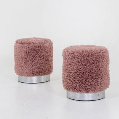 Mid-Century Pink Stools, Set of 2-VEI-1744259