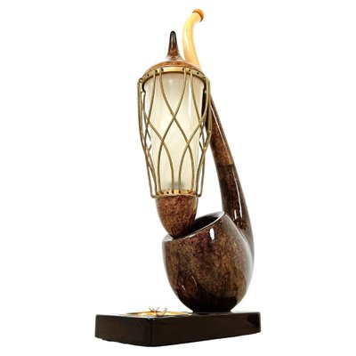 Mid-Century Pipe Table Lamp attributed to Aldo Tura, 1960s-IRH-1739494