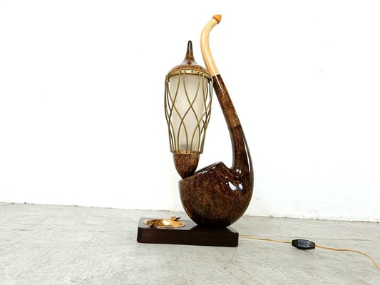 Mid-Century Pipe Table Lamp attributed to Aldo Tura, 1960s-IRH-1739494