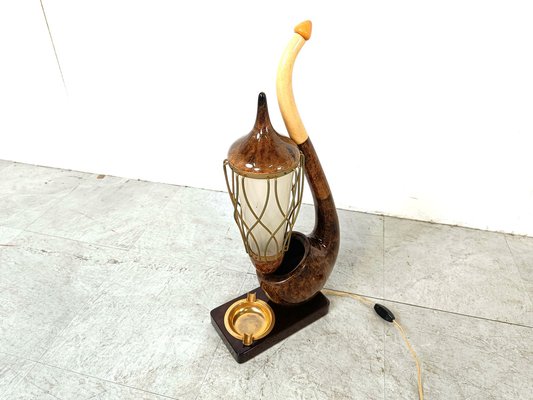 Mid-Century Pipe Table Lamp attributed to Aldo Tura, 1960s-IRH-1739494