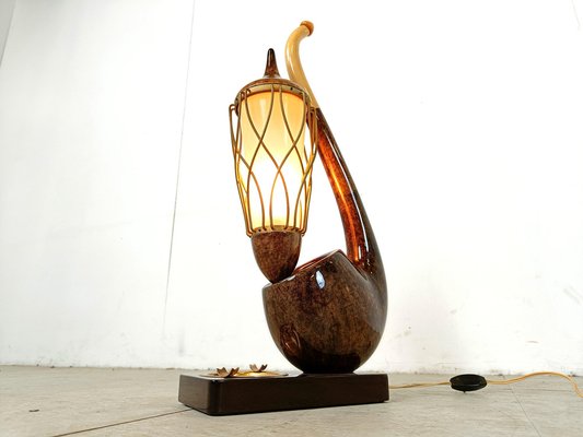 Mid-Century Pipe Table Lamp attributed to Aldo Tura, 1960s-IRH-1739494