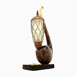 Mid-Century Pipe Table Lamp attributed to Aldo Tura, 1960s-IRH-1739494