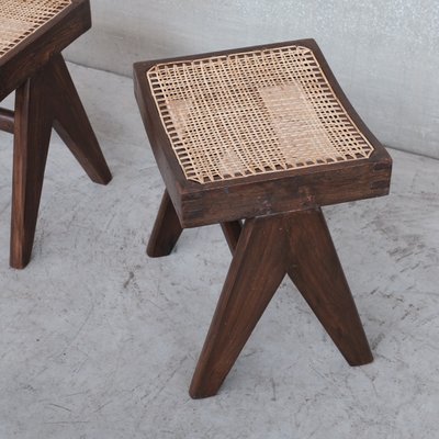 Mid-Century PJ-SI-34-A Stools by Pierre Jeanneret, Set of 2-JRP-1193394