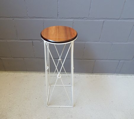 Mid-Century Plant Stand in Iron and Wood-POM-1062418