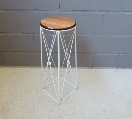 Mid-Century Plant Stand in Iron and Wood-POM-1062418