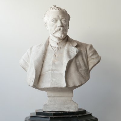 Mid-Century Plaster Bust of a Gentleman-JRP-702493