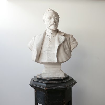 Mid-Century Plaster Bust of a Gentleman-JRP-702493