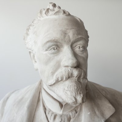 Mid-Century Plaster Bust of a Gentleman-JRP-702493