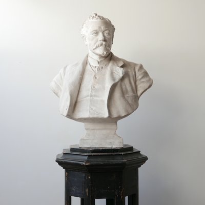 Mid-Century Plaster Bust of a Gentleman-JRP-702493