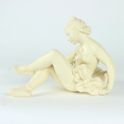 Mid-Century Plaster Sculpture of Ballet Dancer from Jihokera, Czechoslovakia, 1960s-UL-1431891