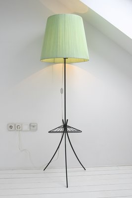 Mid-Century Plissé Floor Lamp with Stand, 1950s-HGJ-578767