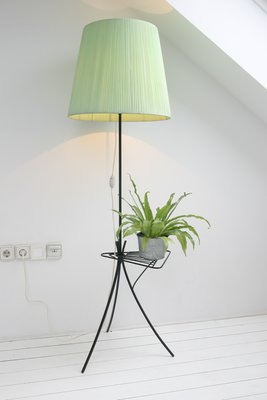 Mid-Century Plissé Floor Lamp with Stand, 1950s-HGJ-578767