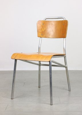 Mid-Century Plywood & Aluminum Desk Chairs, Set of 2-HGJ-1438490