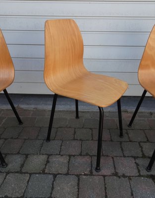 Mid-Century Plywood Chairs, 1960s, Set of 5-AWL-1279403