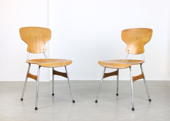 Mid-Century Plywood Desk Chairs by Niko Kralj for Stol Kamnik, Set of 2-HGJ-1438615