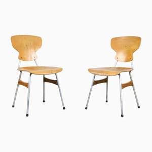 Mid-Century Plywood Desk Chairs by Niko Kralj for Stol Kamnik, Set of 2-HGJ-1438615