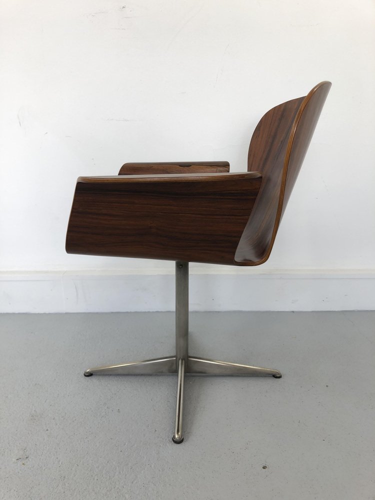 Mid-Century Plywood Focus Chair by A. Belokopytoff for Westnofa