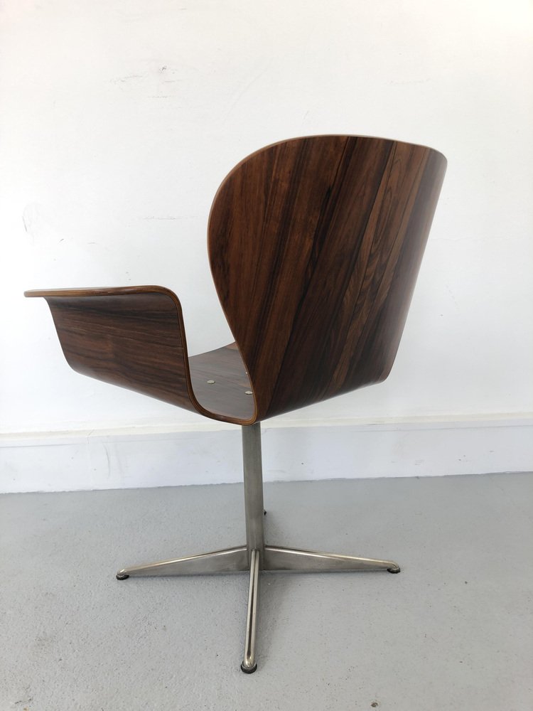 Mid-Century Plywood Focus Chair by A. Belokopytoff for Westnofa